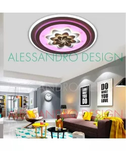 Lustra LED cu Telecomanda, Kraz, 180W, Dimabila, Alb - RESIGILAT-