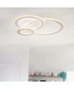 Lustra LED cu Telecomanda Kylie 77W Dimabila Alb