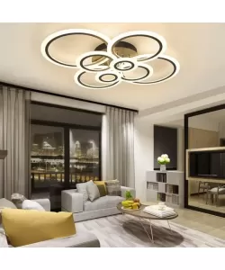 Lustra LED cu Telecomanda Laurie, 200W, Dimabila, Maro