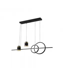 Lustra LED cu Telecomanda Leena 73W Dimabila Alb Negru Lustra LED cu Telecomanda Leena 73W Dimabila Alb Negru