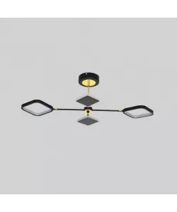 Lustra LED cu Telecomanda Luci 30W Dimabila Alb Negru