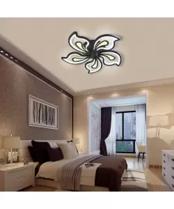 Lustra LED cu Telecomanda Maree, 114W, Negru, Acril, Dimabila Lustra LED cu Telecomanda Maree, 114W, Negru, Acril, Dimabila