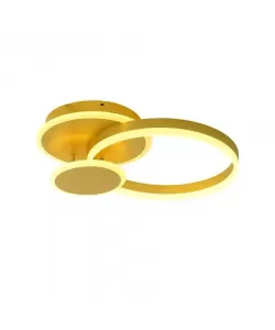 Lustra LED cu Telecomanda Mekea 102W Dimabila Auriu Lustra LED cu Telecomanda Mekea 102W Dimabila Auriu