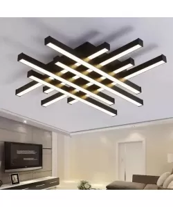 Lustra LED cu Telecomanda Mora 160W Dimabila Alb Negru