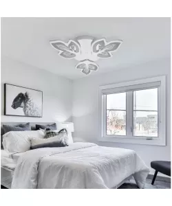 Lustra LED cu Telecomanda Noora 66W Dimabila Alb