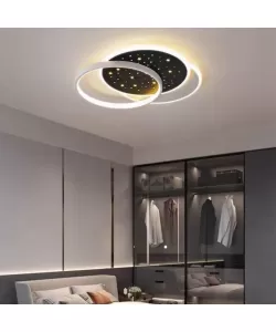 Lustra LED cu Telecomanda Odessa 132W Dimabila Alb Negru