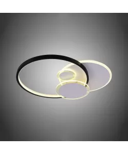 Lustra LED cu Telecomanda Odina 96W Dimabila Alb Negru