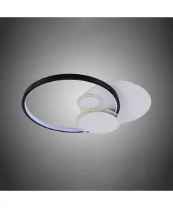 Lustra LED cu Telecomanda Odina 96W Dimabila Alb Negru