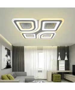 Lustra LED cu Telecomanda Olga, 170W, Dimabila, Alb