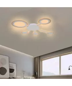 Lustra LED cu Telecomanda Olinda, 124W, Acril, Dimabila