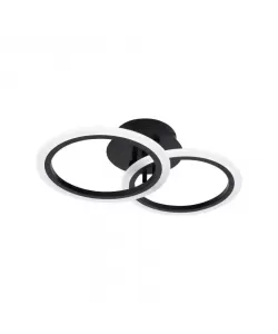 Lustra LED cu Telecomanda Ollive 32W Dimabila Alb Negru