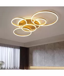 Lustra LED cu Telecomanda Orion, 248W, Dimabila, Auriu - RESIGILAT -