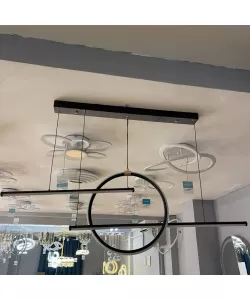 Lustra LED cu Telecomanda Patagonia 120W Dimabila Alb Negru