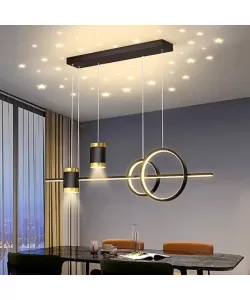 Lustra LED Paulina 75W Alb Negru