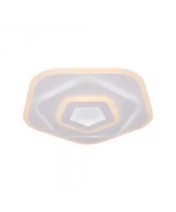 Lustra LED cu Telecomanda Pentagon, 49W, Alb, Acril, Dimabila Lustra LED cu Telecomanda Pentagon, 49W, Alb, Acril, Dimabila