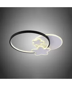 Lustra LED cu Telecomanda Sandrina 106W Alb Negru Lustra LED cu Telecomanda Sandrina 106W Alb Negru