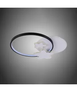 Lustra LED cu Telecomanda Sandrina 106W Alb Negru Lustra LED cu Telecomanda Sandrina 106W Alb Negru