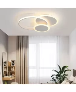 Lustra LED cu Telecomanda Silvian, 58W, Alb, Dimabila Lustra LED cu Telecomanda Silvian, 58W, Alb, Dimabila