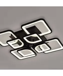 Lustra LED cu Telecomanda Siona, 192W, Dimabila, Negru