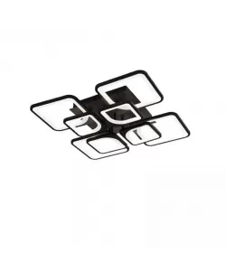 Lustra LED cu Telecomanda Siona, 192W, Dimabila, Negru