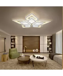 Lustra LED cu Telecomanda Soare, 71W, Dimabila, Alb