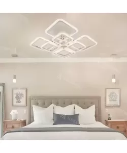 Lustra LED cu Telecomanda Stela 200W, Crom, Acril