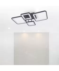 Lustra LED cu Telecomanda Svana, 128W, Dimabila, Negru