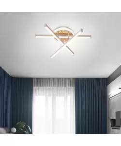 Lustra LED cu Telecomanda Tamara,96W, Dimabila, Auriu