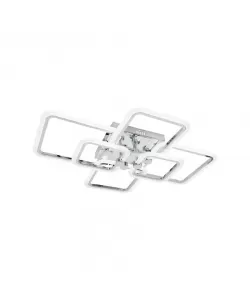 Lustra LED cu Telecomanda Tazara, 200W, Crom, Acril