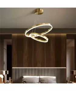 Lustra LED cu Telecomanda Viveka 100W Dimabila Auriu