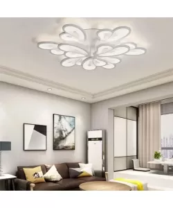 Lustra LED cu Telecomanda Willow 107W Dimabila Alb Lustra LED cu Telecomanda Willow 107W Dimabila Alb