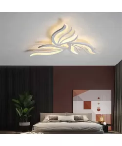 Lustra LED cu Telecomanda Zahra 37W Dimabila Alb Lustra LED cu Telecomanda Zahra 37W Dimabila Alb