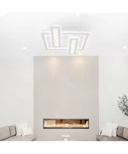 Lustra LED cu Telecomanda Zeca, 240W, Dimabila, Alb