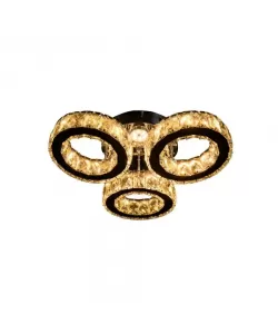 Lustra LED Cristal cu Telecomanda Timotei 30W Dimabila Argintiu Lustra LED Cristal cu Telecomanda Timotei 30W Dimabila Argintiu