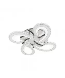 Lustra LED Velen cu Telecomanda, 138W, 2.4GHz, RGB, Cristal, Crom