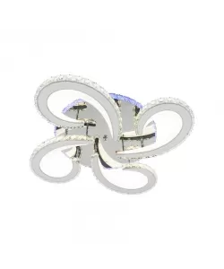 Lustra LED Velen cu Telecomanda, 138W, 2.4GHz, RGB, Cristal, Crom