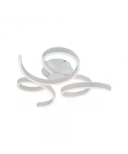 Lustra LED Vitraja cu Telecomanda, 220W, Dimabila, Alb, Acril