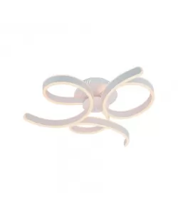 Lustra LED Vitraja cu Telecomanda, 220W, Dimabila, Alb, Acril