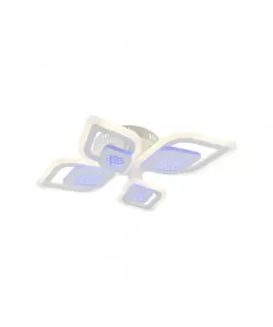 Lustra LED Xeno 3D cu Telecomanda, 120W, 2.4GHz, Acril, Alb