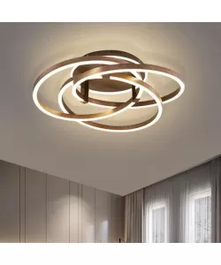 Lustra LED Xeyale cu Telecomanda 174W, Acril, Maro