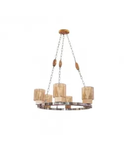 Lustra Lina, 6*E27, Maro cu Argintiu, Metal si Sticla