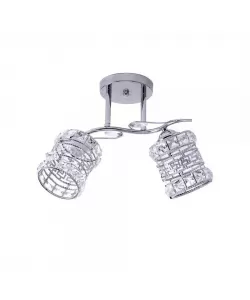 Lustra Lisa, 2*E27, Crom, Metal si Cristal
