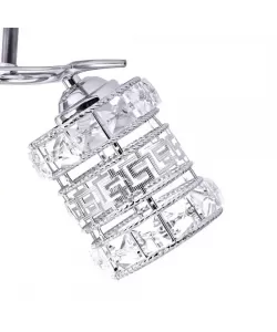 Lustra Lisa, 3*E27, Crom, Metal si Cristal