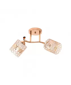 Lustra Marbela, 2*E27, Auriu, Metal si Cristal