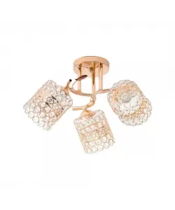 Lustra Marbela, 3*E27, Auriu, Metal si Cristal