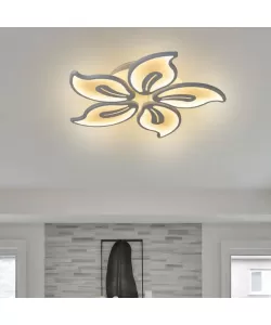 Lustra LED cu Telecomanda Kyson 73W 5 Petale Lumina Rece/Calda/Neutra Dimabila Alb Lustra LED cu Telecomanda Kyson 73W 5 Petale Lumina Rece/Calda/Neutra Dimabila Alb