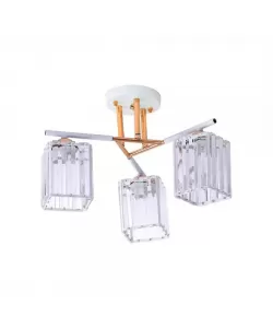 Lustra Mirabela, 3*E27, Auriu, Metal si Cristal