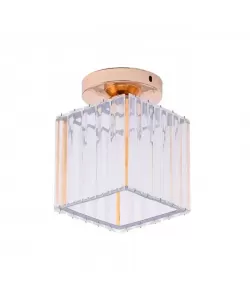 Lustra Monica, 1*E27, Auriu, Metal si Cristal