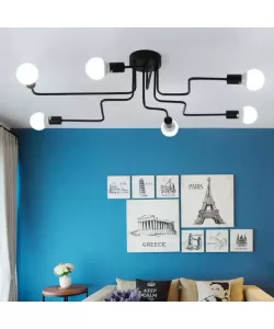 Lustra Nikolai 6x E27 Negru