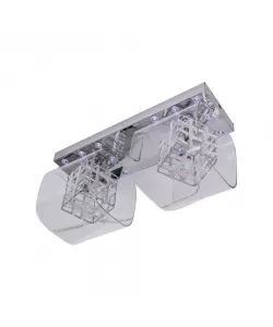 Lustra Papani, 2*G4, Crom, RGB, Metal si Sticla